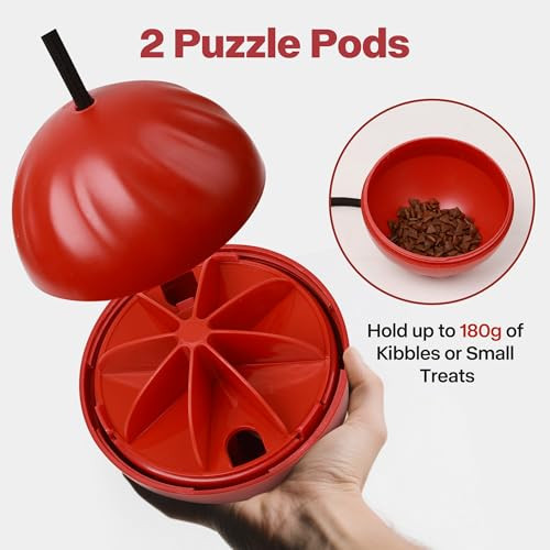 Pet Prime Dog Treat Ball Interactive Squeaky Rolling Treat Dispensing Toys Dog Food Puzzle Slow Feeder Ball Mental Stimulation Enrichment Toys For SmallMediumLarge Breeds
