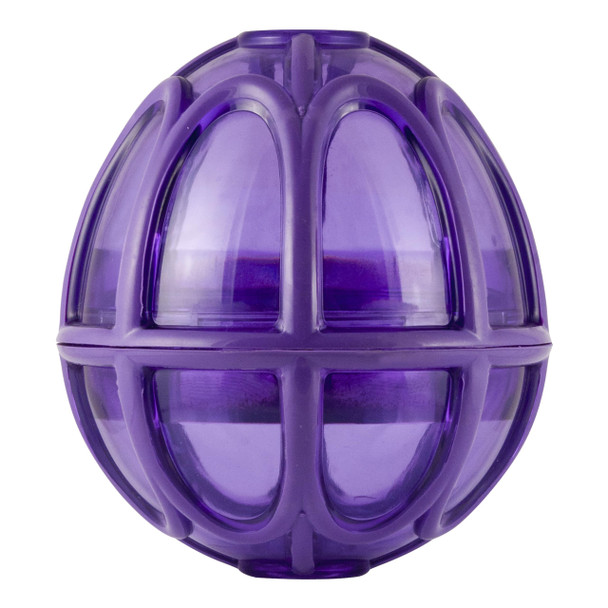 Petsafe Busy Buddy Kibble Nibble Dog Toy - Encourages Natural Instinct Feeding - Patented Treat Meter Design - Rubber Bumpers - Interactive Slow Feeder Ball - Purple - Small