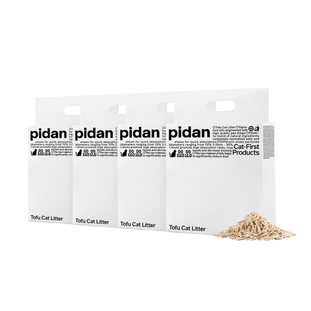 Pidan Tofu Cat Litter ClumpingFlushableUltra Absorbent And Fast Drying 100% Natural Ingredients LitterSolubility In WaterReally Dust-Less Scattering (5.3Lbã£Æ’Ã¢‚¬2Bags)