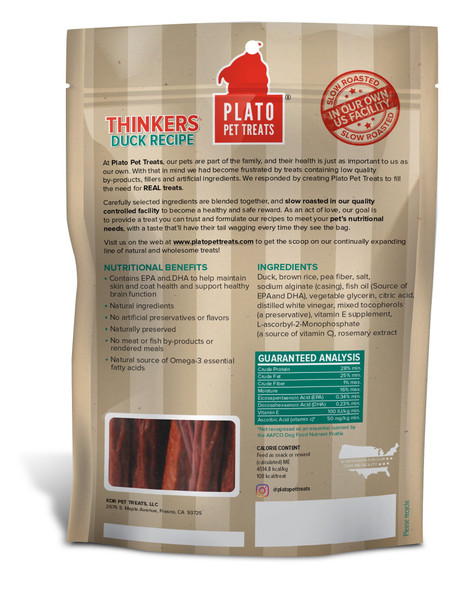 Plato Pet Treats Air Dried Dog Treats Salmon Thinkers Sticks Natural Dog Treats Real Meat Air Dried Made In The Usa 10Oz