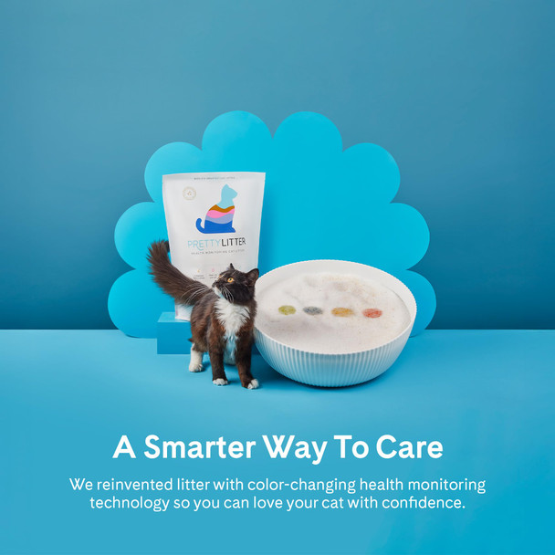 Pretty Litter Prettylitter Health Monitoring Cat Litter (Unscented Non Clumping) Lightweight & Low Tracking Color Changing Silica Gel Crystals Advanced Odor Control Ãƒ¢Ã‚Š¬Ã‚‚¬ 6 Lbs Pack Of 1 (One Month Supply)