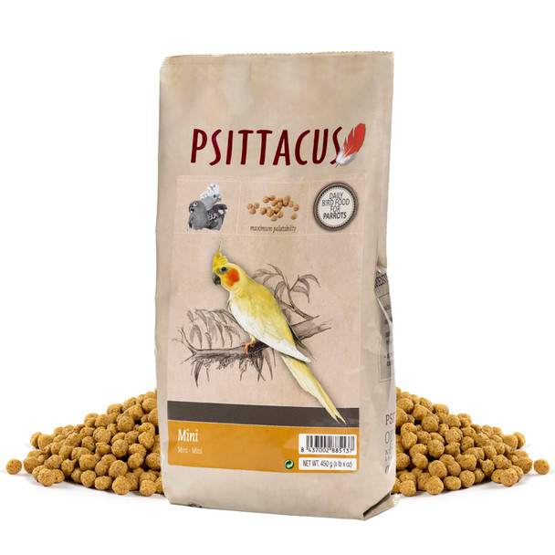 Psittacus Mini 6.6 Lb Complete Pellet Diet For Cockatiels Conures And Cockatoos Premium Food For Birds 100% No-Gmo
