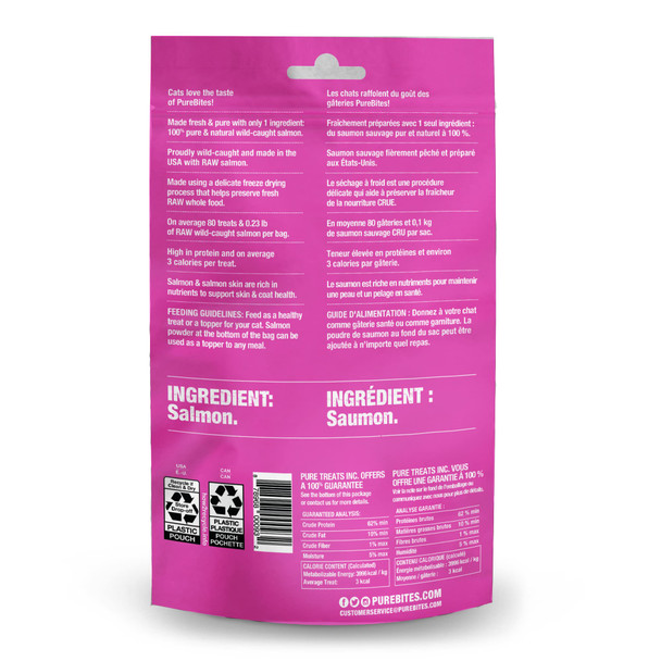Purebites Salmon Ze Dried Cat Treats 1 Ingredient Made In Usa 2Oz