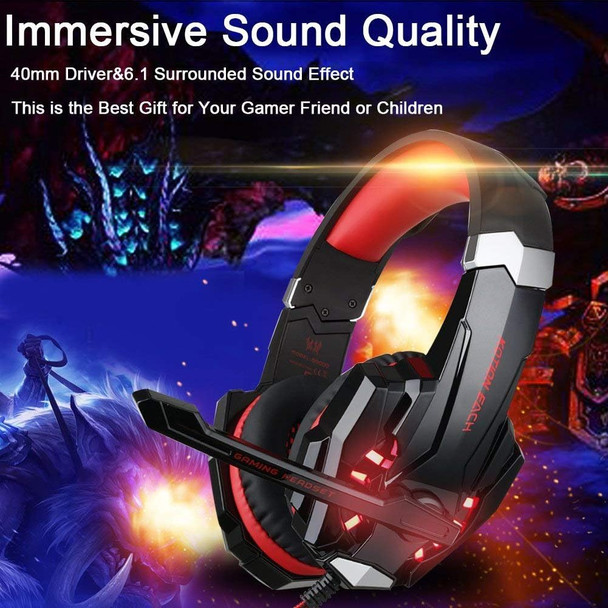 BlueFire Stereo Gaming Headset for PS4, PS5, PC, Xbox One, Noise Cancelling Over Ear Headphones with Mic, LED Light, Bass Surround, Soft Memory Earmuffs for Laptop Nintendo Switch (Black-Red) BlueFire Stereo Gaming Headset for PS4, PS5, PC, Xbox One, Noise Cancelling Over Ear Headphones with Mic, LED Light, Bass Surround, Soft Memory Earmuffs for Laptop Nintendo Switch (Black-Red)