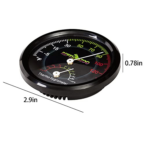 Repti Zoo Reptile Terrarium Thermometer Hygrometer Dual Gauges Pet Rearing Box Reptile Thermometer And Humidity Gauge
