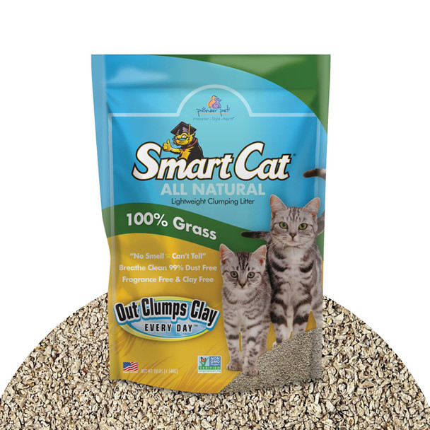 Smartcat All Natural Clumping Cat Litter 20 Pound (320Oz 1 Pack) - Alternative To Clay And Pellet Litter - Chemical And 99% Dust - Unscented And Lightweight