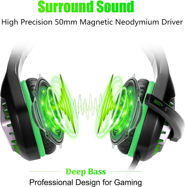 Gaming Headset for PS4, Xbox One, PC, PS5, Laptop, Mac, Nintendo Switch, 3.5MM Noise Cancelling Over Ear Headphones with Mic, Bass Surround, Soft Memory Earmuffs (New Blue) Gaming Headset for PS4, Xbox One, PC, PS5, Laptop, Mac, Nintendo Switch, 3.5MM Noise Cancelling Over Ear Headphones with Mic, Bass Surround, Soft Memory Earmuffs (New Blue)