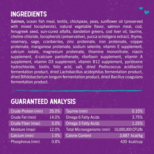 Stella & Chewy'S Raw Coated Cat Food - High Protein Grain- Kibble With Wild-Caught Salmon - Premium Digestive Support With Probiotics - Natural Small Kibble - Perfect For Picky Eater - 2.5Lb Bag