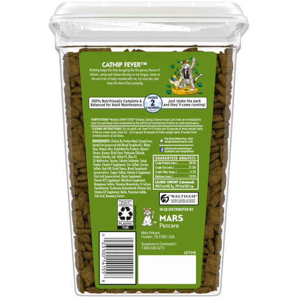 Temptations Mixups Catnip Fever Flavor Crunchy And Soft Cat Treats 16 Oz. Tub