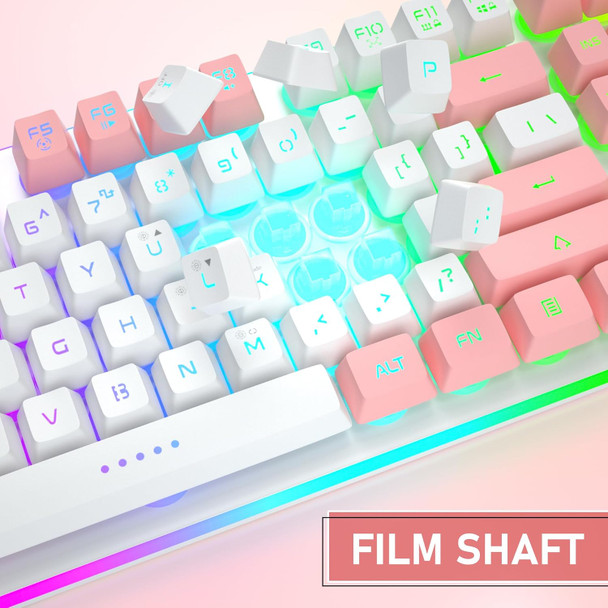 Camiysn Gaming Keyboard, Wired Keyboard with RGB Backlit, Full Size Keyboard with White&Pink Mixed Color Keycaps, Keyboard with 26 Keys Anti-ghosting for Computer/PC/Laptop/Mac/Windows/Office Camiysn Gaming Keyboard, Wired Keyboard with RGB Backlit, Full Size Keyboard with White&Pink Mixed Color Keycaps, Keyboard with 26 Keys Anti-ghosting for Computer/PC/Laptop/Mac/Windows/Office