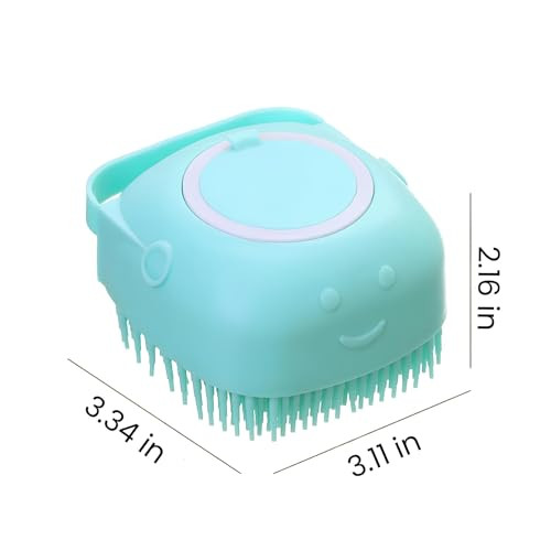 Uniqus Pet Bath Brush Shampoo Soap Dispenser For Dogs Cats & Puppy Grooming Ãƒ¢Ã‚Š¬Ã‚‚¬Å’ Silicone Massage Scrubber For Long/Short Hair Wash Spa Supplies - Gentle On Skin Deep Cleaning For A Shiny Coat