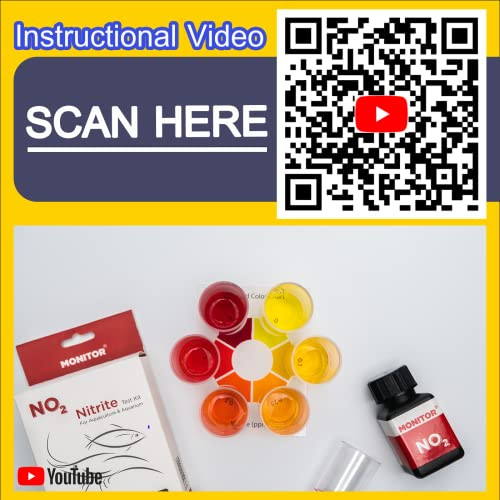 Uniqus Monitor Nitrite Test Kit (200 Tests) - Monitor Aquarium And Aquaculture Water Quality
