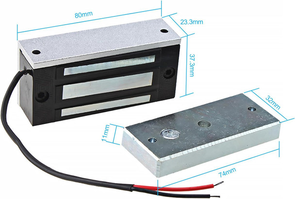 AGPtek® 60kg 130LBs Holding Force Electric Magnetic Lock for Door Access Control System Electromagnet Fail-Safe NC Mode AGPtek® 60kg 130LBs Holding Force Electric Magnetic Lock for Door Access Control System Electromagnet Fail-Safe NC Mode