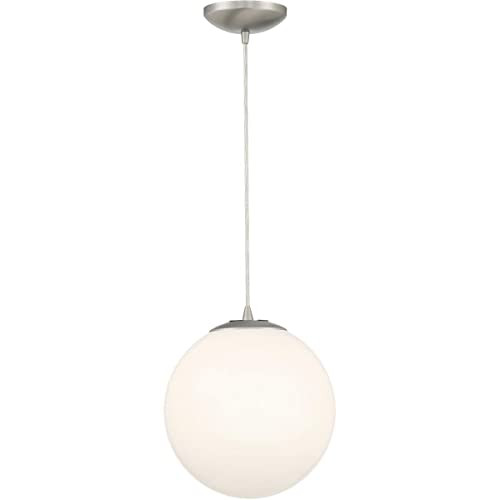 Access Lighting 23941-BS/OPL Pearl Pendant 1-Light 60 Watts Brushed Steel