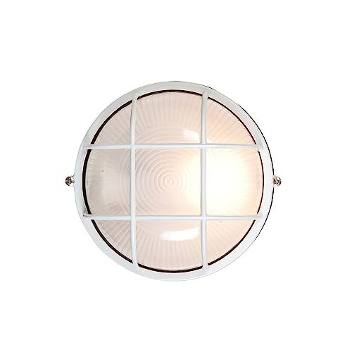 Access Lighting Nauticus - Round 10" Wet Location Bulkhead - Satin Finish - Frosted Glass Shade