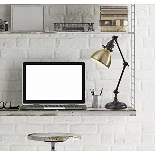 Adesso 3908-26 Alden Desk Lamp 18.5 in. 40W Standard 40W LED Antique Bronze w/Brass Accents 1 Tabletop Lamp