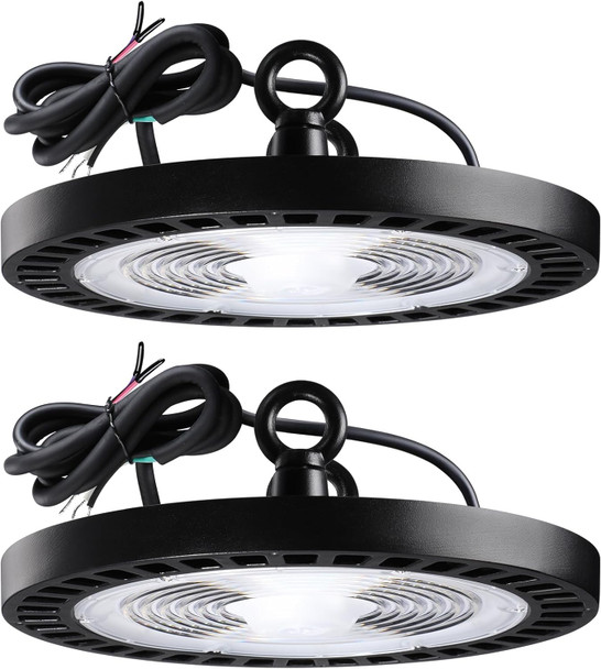 LEONLITE UFO LED High Bay Light 150W 21,700LM 5000K Daylight, 0-10V Dimmable, UL Listed, 120-277V Commercial Barn Lights for Warehouse Gym Factory Workshop