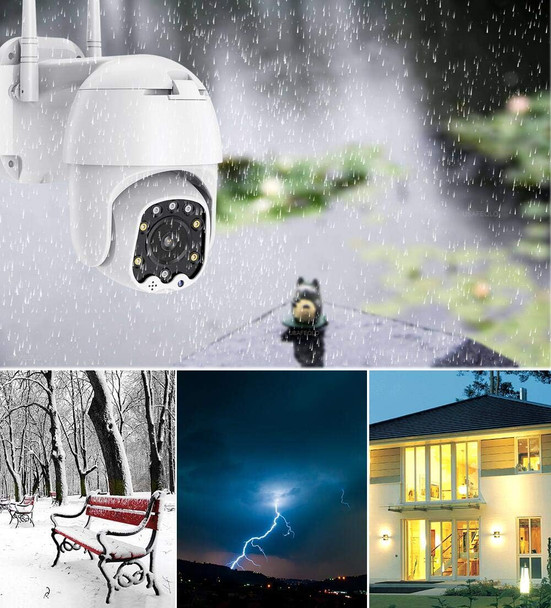 Outdoor Ptz Wifi Ip Security Camera 1080P Home Surveillance Camera Pan/Tilt Two-Way Audio Motion Detection Color Night Vision Auto Tracking Camhipro App At-200Dw