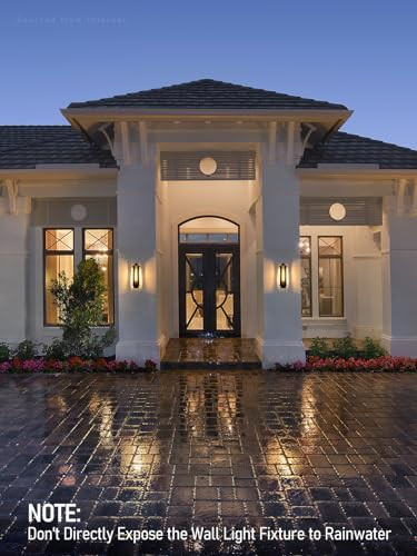 LEONLITE Large 21 Inch Outdoor Wall Lights, Classical Style Wall Lantern, Max 60W E26 Base, Vintage Grid Exterior Light Fixtures Wall Mount, Porch Light, Wall Sconce for Patio Garage, Black