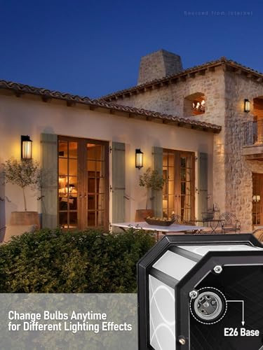 LEONLITE Large 23 Inch Outdoor Wall Lights, Classical Style Wall Lantern, Max 60W E26 Base, Exterior Light Fixtures Wall Mount, Porch Light, Wall Sconce for Patio Garage Stairs, Oil Rubbed Bronze