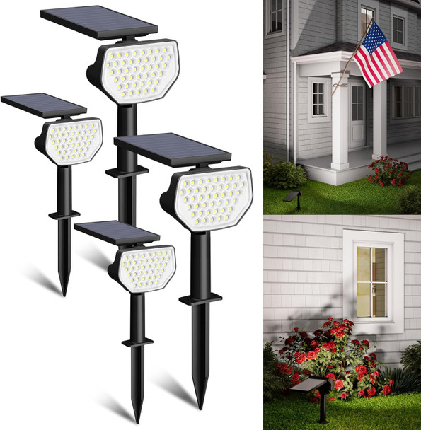 Lepro Solar Decorative Spot Lights 4 Pack, Warm White Accent Lights for Garden Ambiance, IP65 Waterproof Adjustable Landscape Lighting to Highlight Statues, Plants, Pathways & Yard Decor