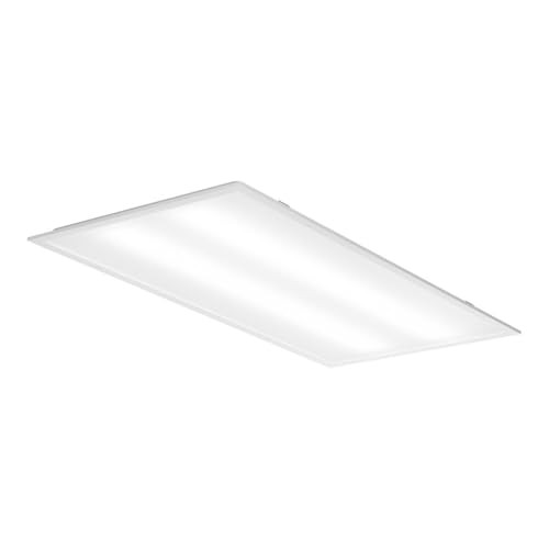 Lithonia Lighting GTX 2x4 LED Flat Panel Light 2 ft. x 4 ft. LED Light Panel Ceiling Lighting Fixture for Shop Lighting Back Lit 5000 Lumens 4000K Cool White A12 Prismatic Lens White
