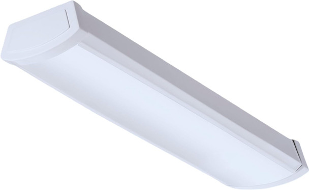 Lithonia Lighting 2 Foot LED Light Fixture Low-Profile LED Wraparound Flush Mount Ceiling Light 4000K Cool White 120V 24-Inch (FMLWL 24 840)