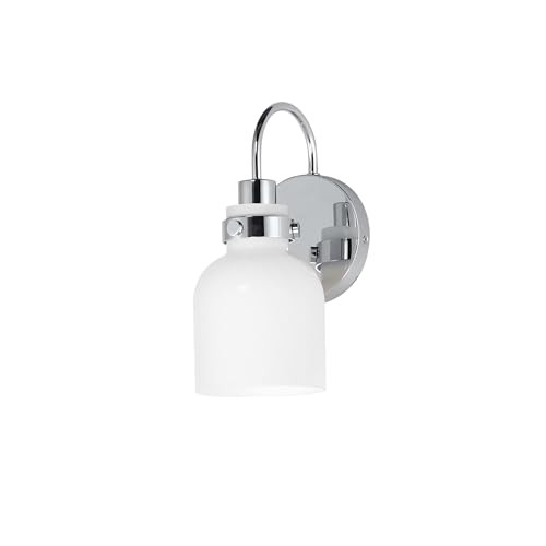 Maxim Milk 1 Light Wall Sconce with Polished Chrome Finish