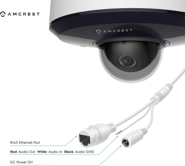 Amcrest ProHD 1080P PTZ Camera Outdoor, 2MP Outdoor Vandal Dome IP PoE Camera (3X Optical Zoom) IK08 Vandal-Proof, IP66 Weatherproof, Night Vision up to 49ft, Pan/Tilt (IP2M-866EW) (White) Amcrest ProHD 1080P PTZ Camera Outdoor, 2MP Outdoor Vandal Dome IP PoE Camera (3X Optical Zoom) IK08 Vandal-Proof, IP66 Weatherproof, Night Vision up to 49ft, Pan/Tilt (IP2M-866EW) (White)