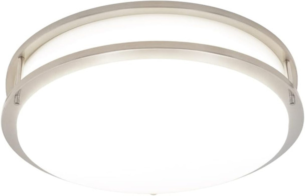 Maxxima 14 in. LED Flush Mount Ceiling Light Fixture, 5 CCT 2700K/3000K/3500K/4000K/5000K, Dimmable Indoor Round Ceiling Mount Fixture, Perfect for Kitchen Use - Black