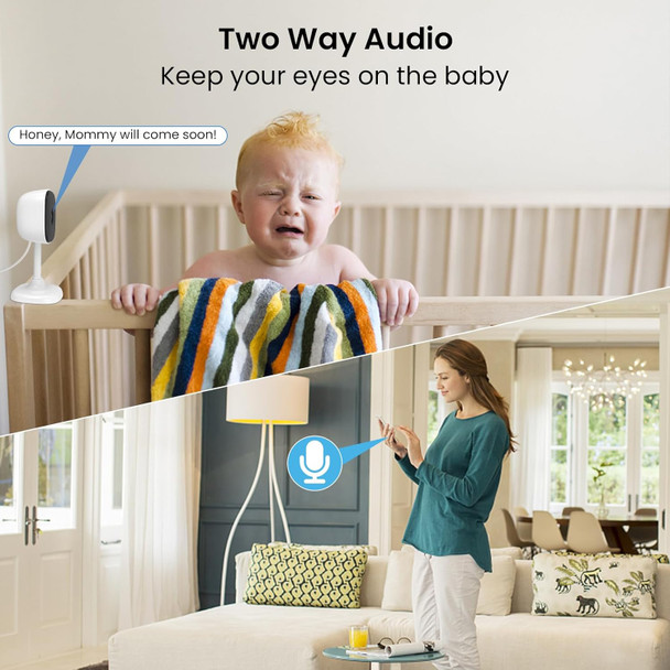 Indoor Camera for Home Security, 1080p Pet Cameras with Night Vision, Motion Detection, Privacy Mode, 2-Way Audio, Compatible with Alexa/Google Assistant, 2.4GHz WiFi, 2 Pack Indoor Camera for Home Security, 1080p Pet Cameras with Night Vision, Motion Detection, Privacy Mode, 2-Way Audio, Compatible with Alexa/Google Assistant, 2.4GHz WiFi, 2 Pack