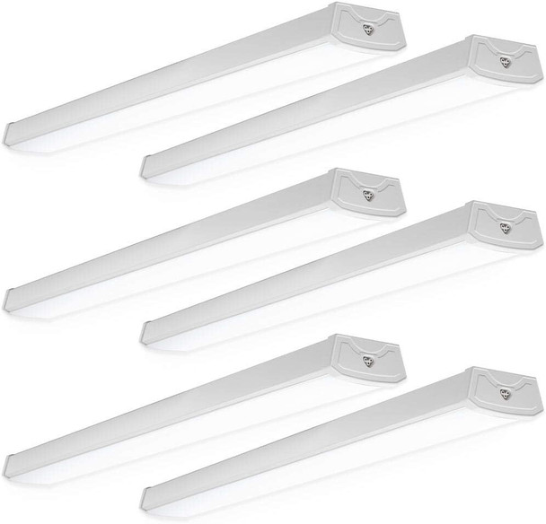 Sunco Lighting Sunco LED Garage Ceiling Lights Wraparound Fixture 4FT,Linkable Shop Light, 3500 LM, 40W=300W, 5000K Daylight, Hardwired, Surface Mount, Utility Workshop Light ETL 2 Pack