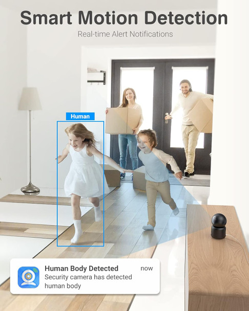 ANNKE Crater 2-2K WiFi Pan Tilt Smart Security Camera, 3MP Baby/Pet Monitor, Indoor Camera 360-degree with Two-Way Audio, Human Motion Detection, Cloud & SD Card Storage, Compatible with Alexa-Black ANNKE Crater 2-2K WiFi Pan Tilt Smart Security Camera, 3MP Baby/Pet Monitor, Indoor Camera 360-degree with Two-Way Audio, Human Motion Detection, Cloud & SD Card Storage, Compatible with Alexa-Black