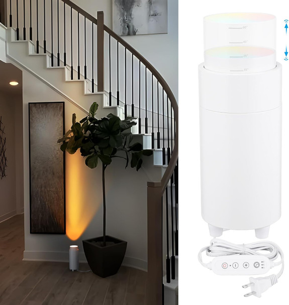 TORCHSTAR 5CCT LED Floor Can Light, 10.39 Inch High, 1200LM Zoomable Uplighting, Dimmable Spot Light with Auto Switch, 1800K-5000K, Adjustable Up Lights Indoor for Plant Picture, White