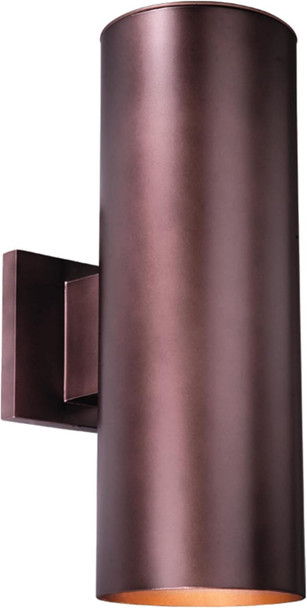 VAXCEL Chiasso Modern Outdoor Porch Light, 5" W x 7.25" H Gold Brass Cylinder Wall Sconce, Waterproof Dark Sky Wall Light for Porch, Patio, Deck, or Front Door