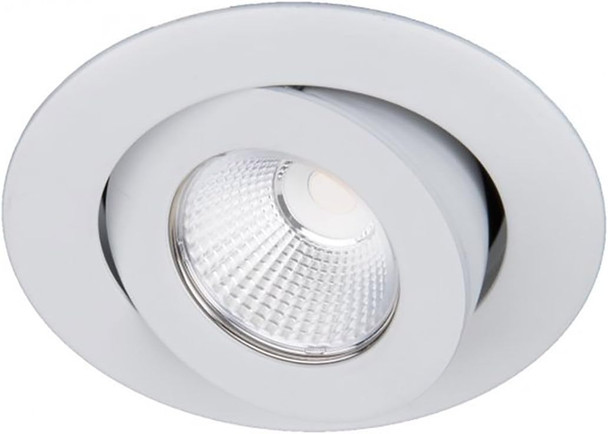WAC Lighting R3BRA-F930-WT Oculux 3.5" LED Round Adjustable Trim with Light Engine in White Finish Flood Beam 90+CRI and 3000K