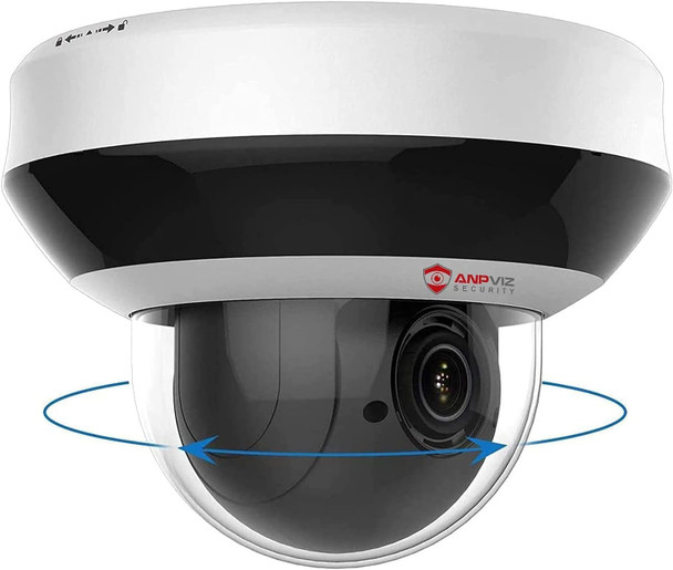 Anpviz 4MP POE PTZ IP Camera with 4X Optical Zoom, 2560x1440@25fps, H.265+ Dome Security Camera, Built-in Audio, Alarm, 330° Pan, 90° Tilt, SD Card Slot, Guarding Vision(H Serie) Anpviz 4MP POE PTZ IP Camera with 4X Optical Zoom, 2560x1440@25fps, H.265+ Dome Security Camera, Built-in Audio, Alarm, 330° Pan, 90° Tilt, SD Card Slot, Guarding Vision(H Serie)