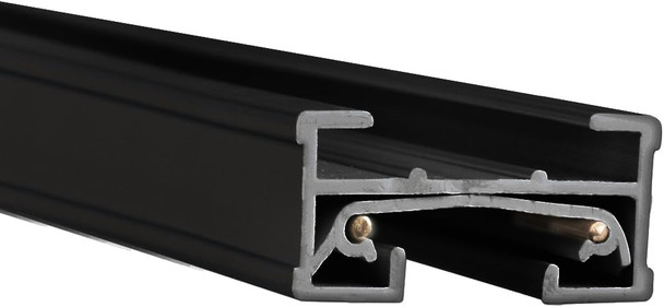 WAC Lighting H Track 8FT Single Circuit Field Cuttable 120V Track for H Style 3-Wire Track Fixtures with 2 Endcaps in White