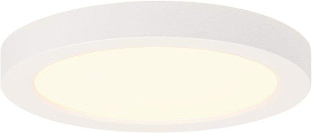 Westinghouse 6112000 Traditional One-Light 7 Inch 17 Watt Dimmable LED Indoor Flush Mount Fixture with Color Temperature Selection White Finish White Frosted Shade