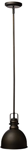 Westinghouse Lighting 6345600 One-Light Mini Pendant Hammered Oil Rubbed Bronze Finish with Highlights Oil-Rubbed Bronze
