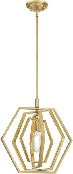 Westinghouse Lighting 6369700 Champagne Brass Finish Holly One-Light Indoor Pendant one Size