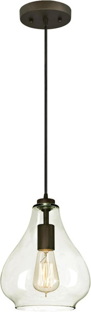 Westinghouse 6106400 One-Light Indoor Mini Pendant Brushed Nickel Finish with Clear Glass