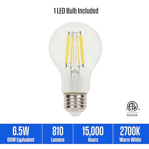 Westinghouse 6132800 Fiona Traditional One Light LED Indoor Mini Pendant Brushed Nickel Finish Clear Seeded Glass