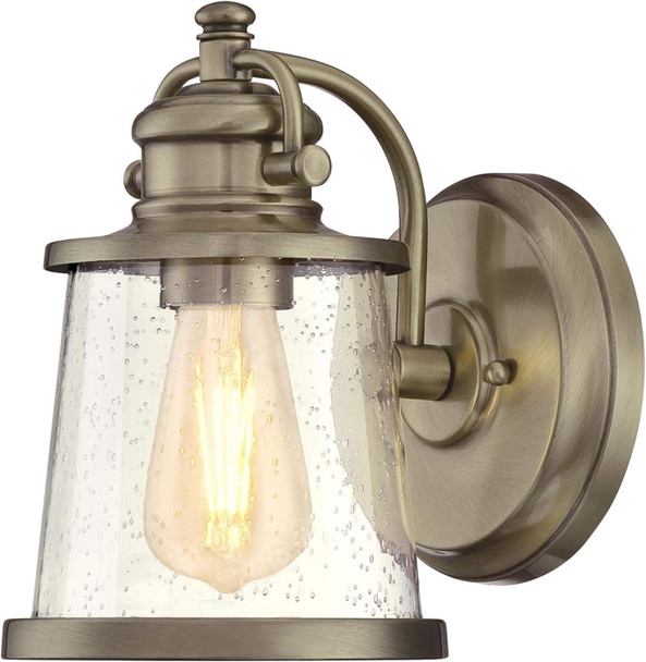 Westinghouse 6361000 Emma Jane One-Light Washed Copper Finish with Clear Seeded Glass Outdoor Wall Fixture White