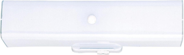 Westinghouse 6642400 Four-Light Interior Wall Fixture with Ground Convenience Outlet White Finish Base with White Ceramic Glass