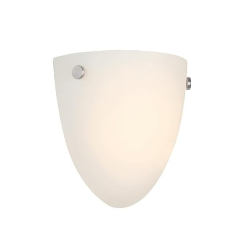 Westinghouse Lighting 6135100 Lehigh Traditional One-Light 9 Watt LED Indoor Wall Fixture with Color Temperature Selection Brushed Nickel Finish Frosted Glass
