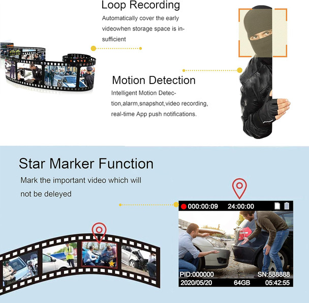 1440P QHD Police Body Camera Built-in 64GB Record Video Audio Picture 2.0” LCD Infrared Night Vision,3300 mAh Battery Waterproof Shockproof Lightweight Data-encrypt for Law Enforcement Record 1440P QHD Police Body Camera Built-in 64GB Record Video Audio Picture 2.0” LCD Infrared Night Vision,3300 mAh Battery Waterproof Shockproof Lightweight Data-encrypt for Law Enforcement Record