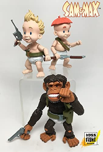 Boss Fight Studio Sam & Max: Rubber Pants Commandos Deluxe Action Figure Set, Multicolor