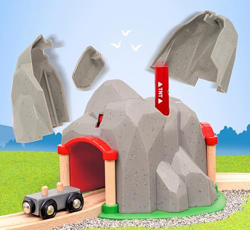 BRIO World “ 36044 Exploding Tunnel  Toy Train Set for Kids Ages 3 Years and Up