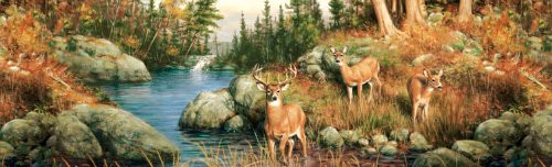 Buffalo Games Panoramic, Deer And Pines - 750pc Jigsaw Puzzle